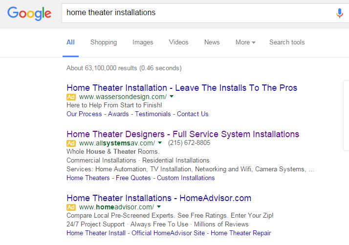 search results home theater